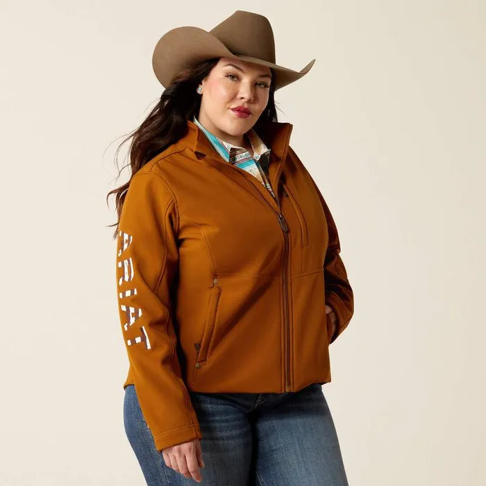 Women Jackets and Vests Ariat Team Patriot Softshell Jacket Chestnut Horse