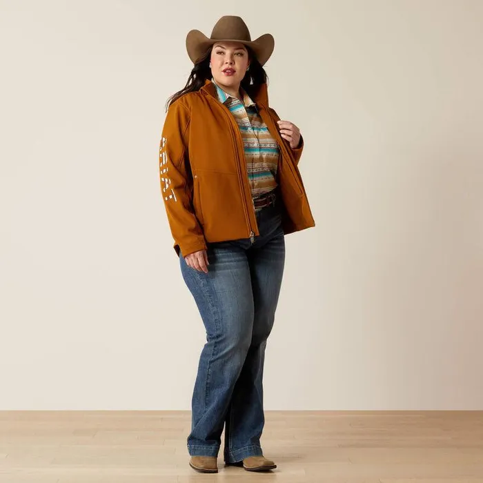 Women Jackets and Vests Ariat Team Patriot Softshell Jacket Chestnut Horse