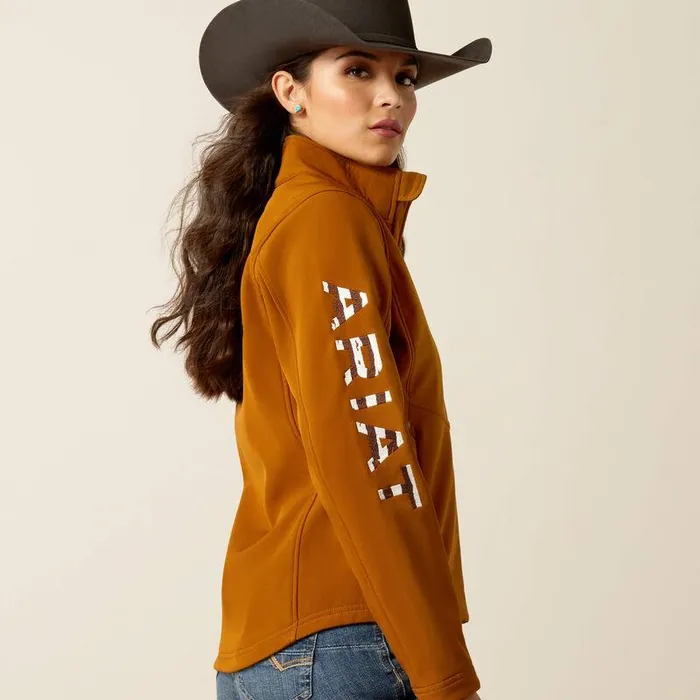 Women Jackets and Vests Ariat Team Patriot Softshell Jacket Chestnut Horse