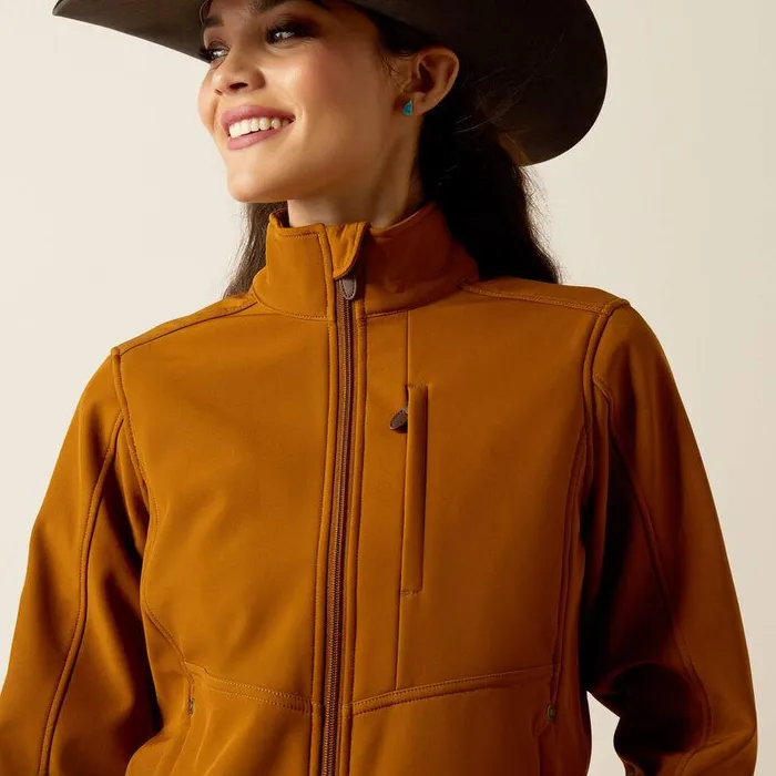 Women Jackets and Vests Ariat Team Patriot Softshell Jacket Chestnut Horse