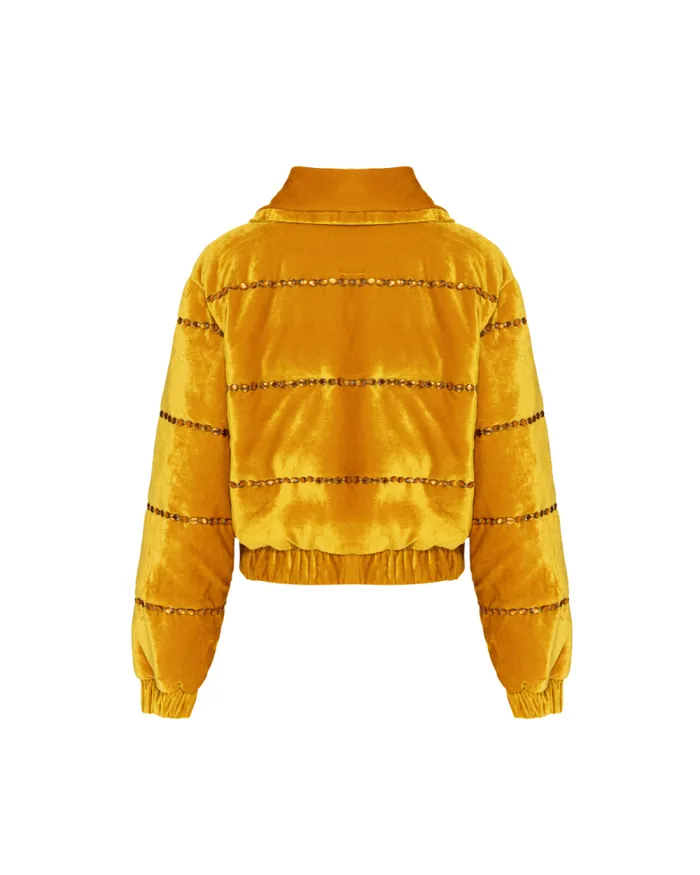 Women Jackets PatBO Stardust Beaded Bomber FINAL SALE