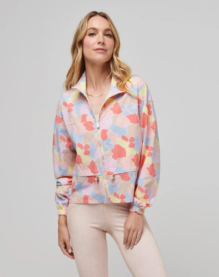 Women Jackets TravisMathew GIRLS WEEKEND TECH WOVEN JACKET Lime Multi