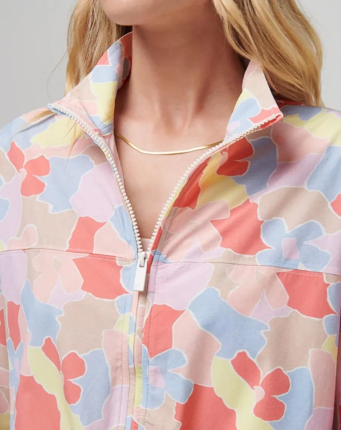 Women Jackets TravisMathew GIRLS WEEKEND TECH WOVEN JACKET Lime Multi