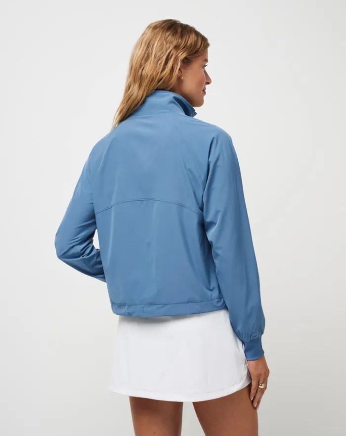 Women Jackets TravisMathew POST MATCH FULL ZIP JACKET Copen Blue Women Jackets TravisMathew POST MATCH FULL ZIP JACKET Copen Blue