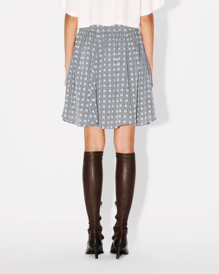 Women Jacquard Short Skirt Pale Grey Kenzo Dresses And Skirts