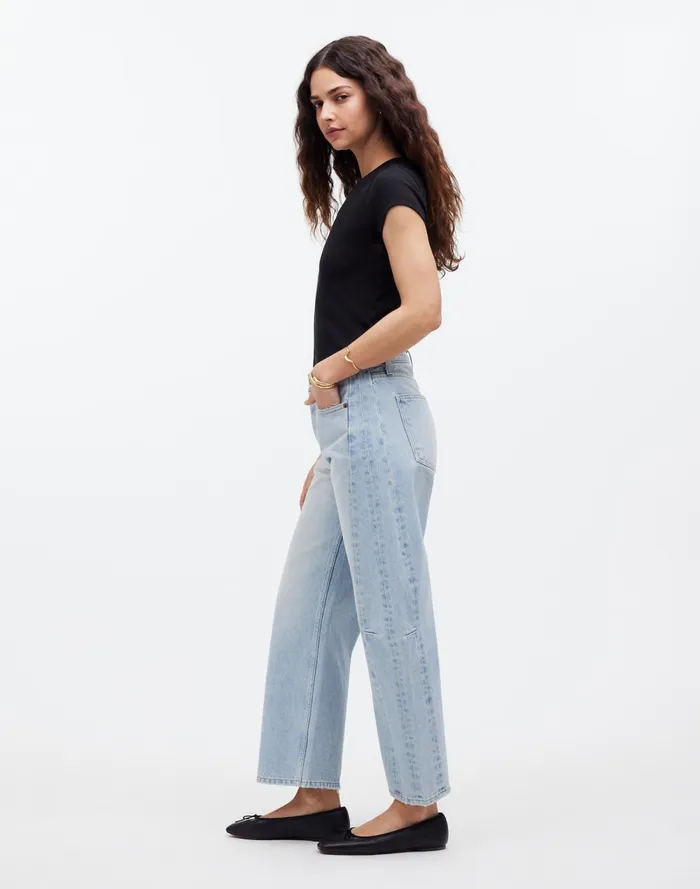 Women Jeans Madewell B Sides Slim Lasso Jeans Super Light Vintage