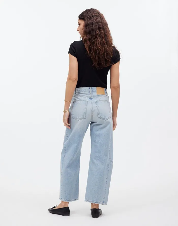 Women Jeans Madewell B Sides Slim Lasso Jeans Super Light Vintage