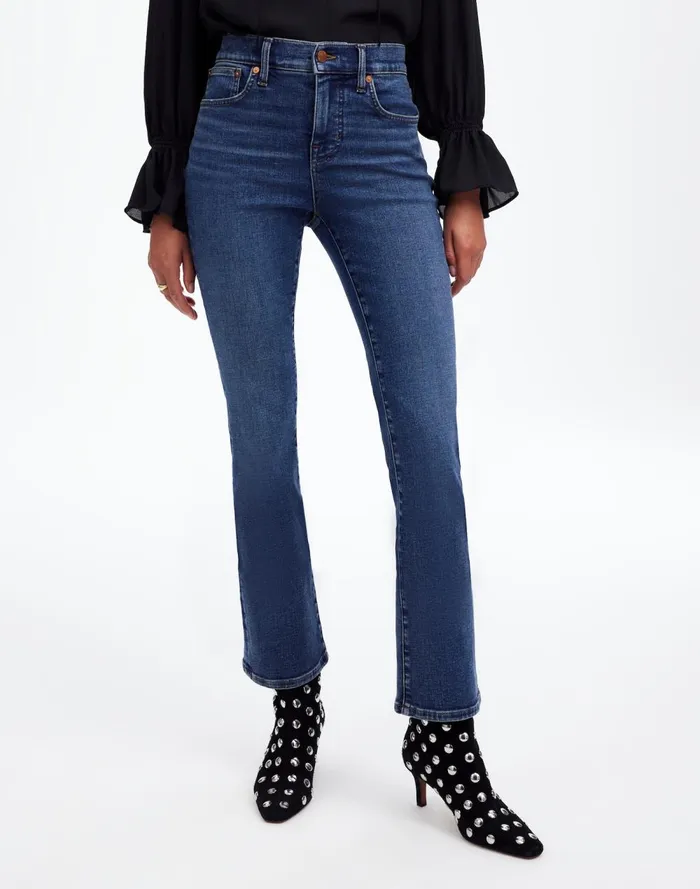 Women Jeans Madewell Kick Out Crop Jeans Lenoir Wash