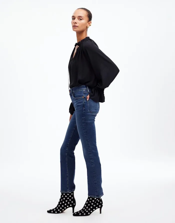 Women Jeans Madewell Kick Out Crop Jeans Lenoir Wash