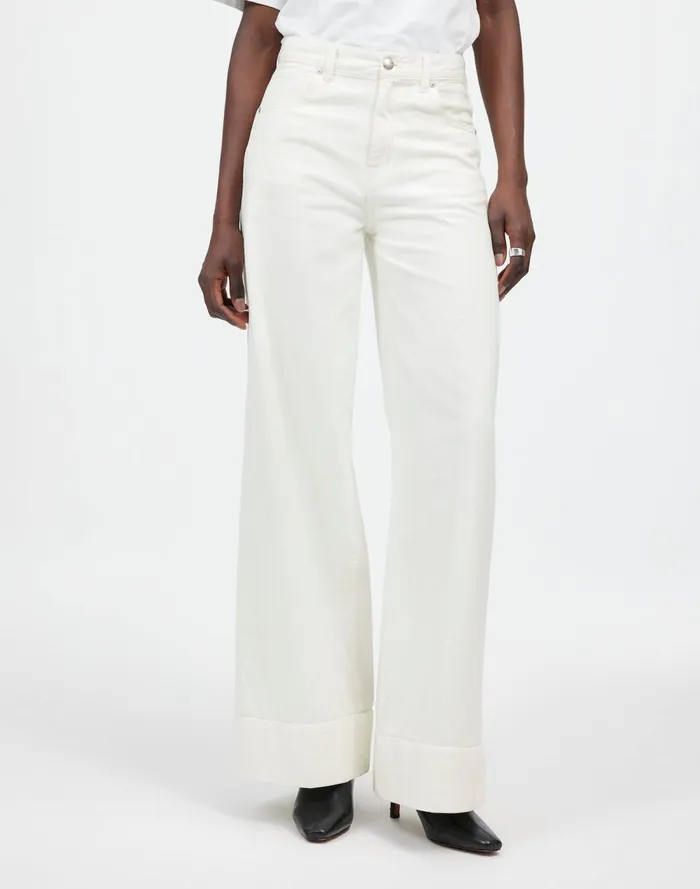 Women Jeans Madewell SuperwideLeg Jeans True White