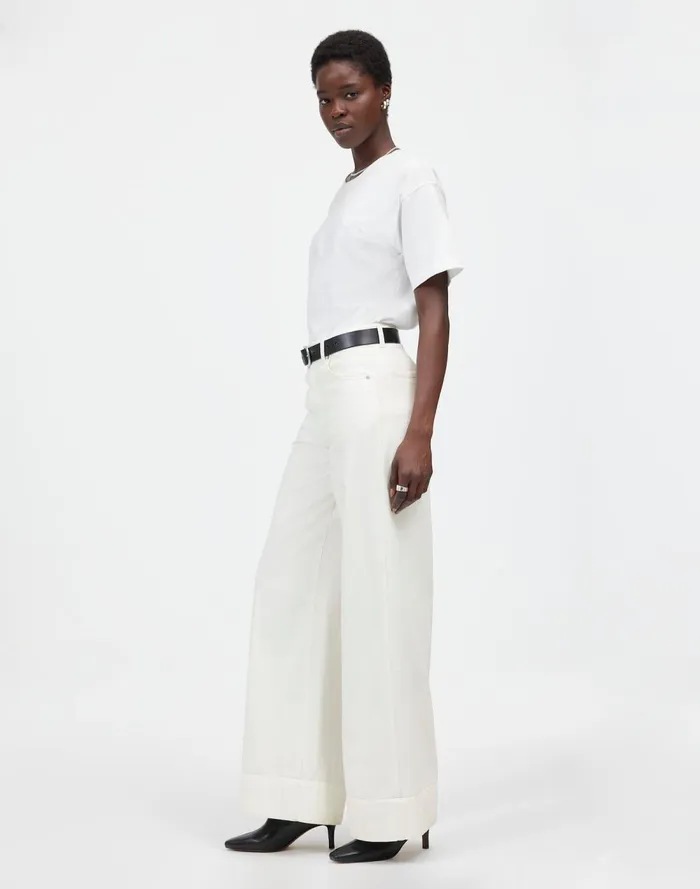 Women Jeans Madewell SuperwideLeg Jeans True White