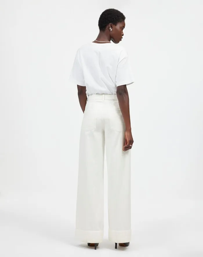 Women Jeans Madewell SuperwideLeg Jeans True White
