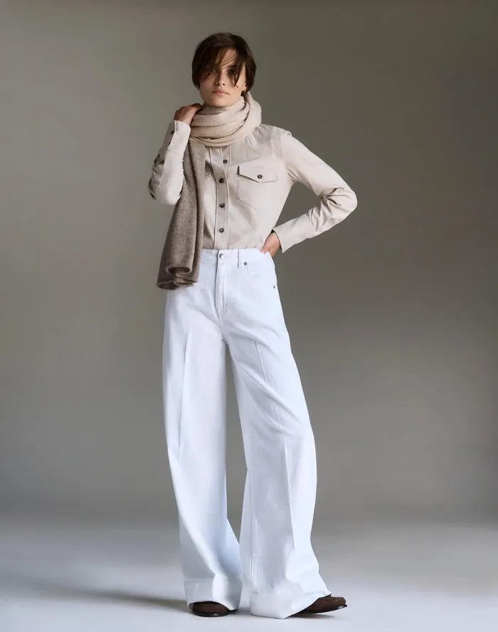 Women Jeans Madewell SuperwideLeg Jeans True White