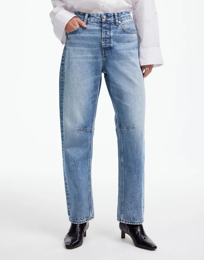 Women Jeans Madewell The Darted BarrelLeg Jean Dobbins Wash