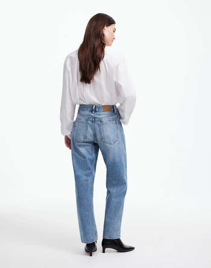 Women Jeans Madewell The Darted BarrelLeg Jean Dobbins Wash