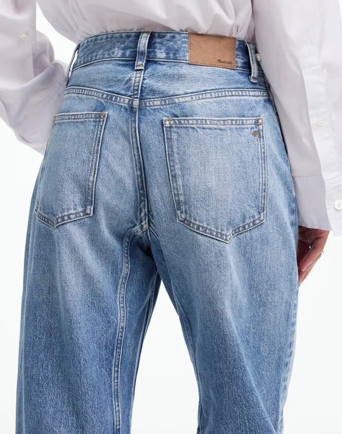 Women Jeans Madewell The Darted BarrelLeg Jean Dobbins Wash
