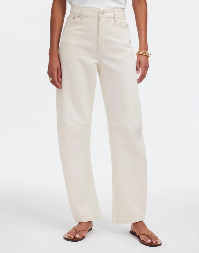 Women Jeans Madewell The Darted BarrelLeg Jean Vintage Canvas