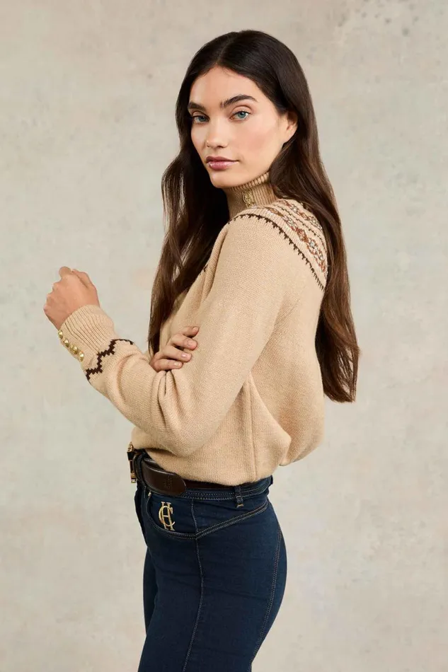 Women Jennifer Roll Neck Knit Camel Holland Cooper Knitwear Women Jennifer Roll Neck Knit Camel Holland Cooper Knitwear