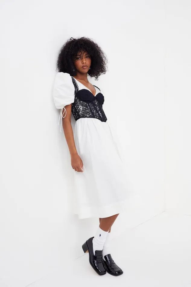 Women Jocelyn Midi Dress White For Love and Lemons Dresses