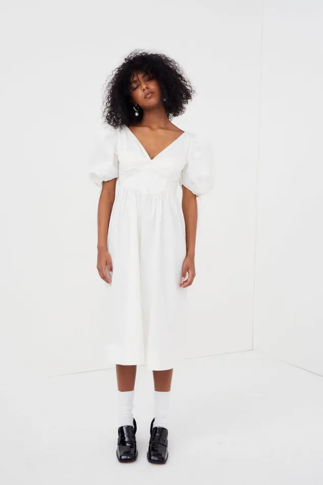 Women Jocelyn Midi Dress White For Love and Lemons Dresses