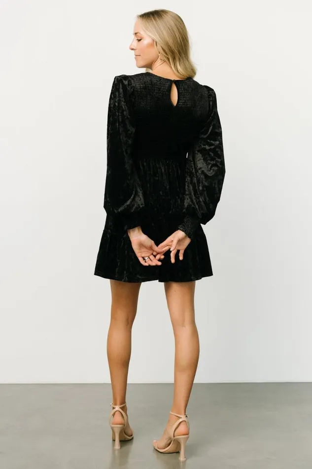 Women Kele Crushed Velvet Mini Dress Black Baltic Born Short Dresses Women Kele Crushed Velvet Mini Dress Black Baltic Born Short Dresses