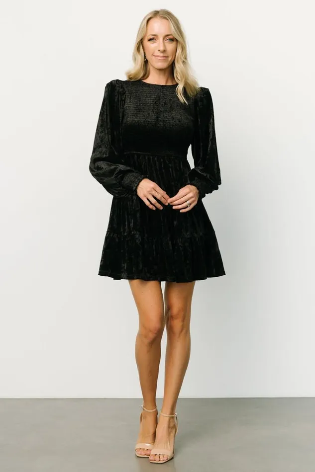 Women Kele Crushed Velvet Mini Dress Black Baltic Born Short Dresses Women Kele Crushed Velvet Mini Dress Black Baltic Born Short Dresses