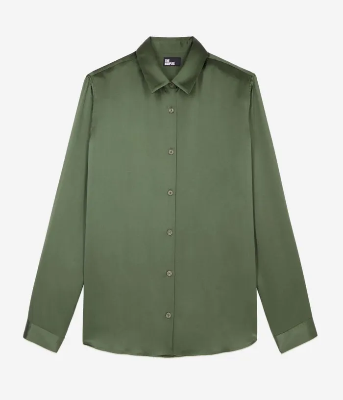 Women Khaki Silk Shirt THE KOOPLES Blouses and Shirts