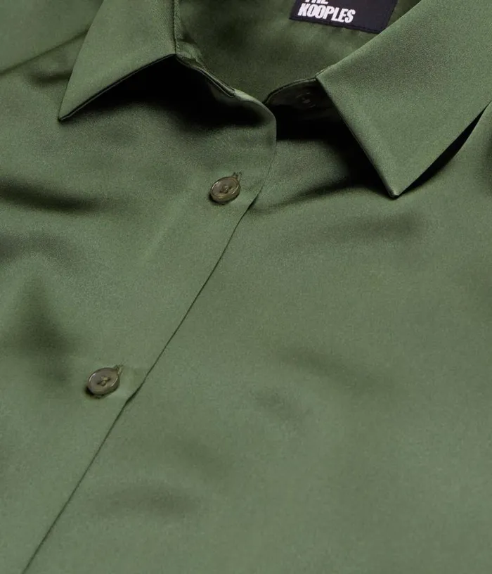 Women Khaki Silk Shirt THE KOOPLES Blouses and Shirts