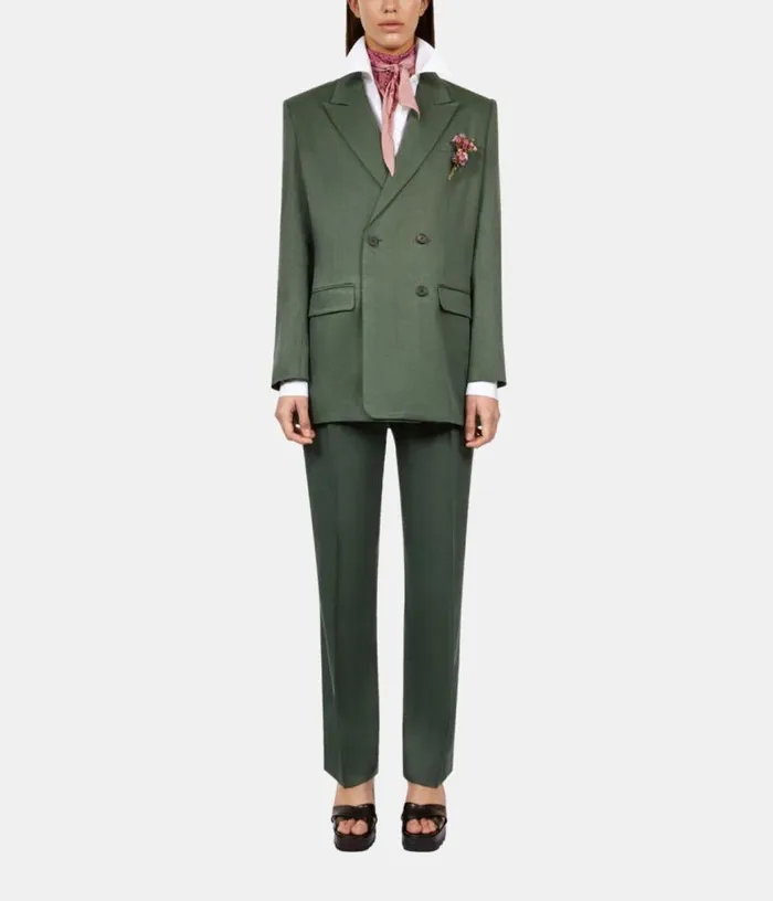 Women Khaki Suit Jacket THE KOOPLES Blazers and Suits