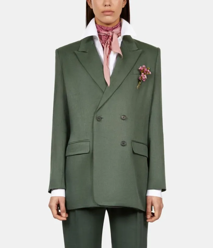Women Khaki Suit Jacket THE KOOPLES Blazers and Suits