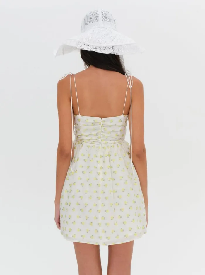 Women Kiela Mini Dress Yellow For Love and Lemons Dresses Women Kiela Mini Dress Yellow For Love and Lemons Dresses