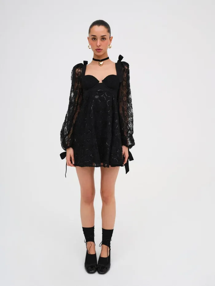 Women Kiersten Mini Dress Black For Love and Lemons Dresses