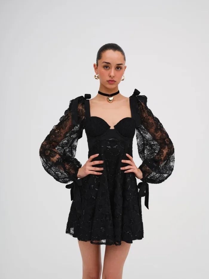 Women Kiersten Mini Dress Black For Love and Lemons Dresses