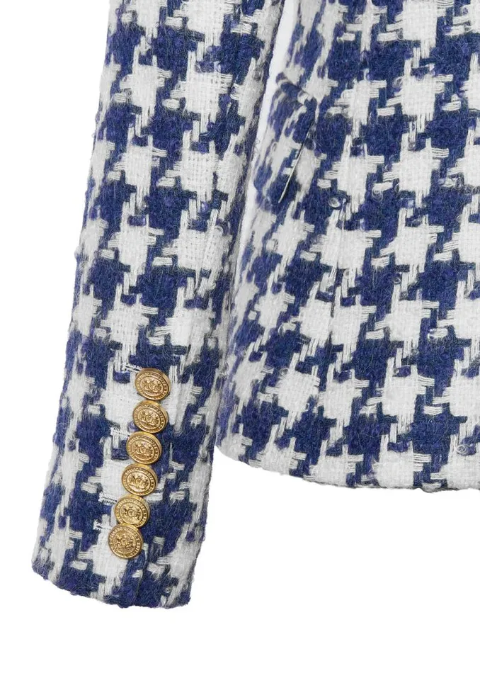 Women Knightsbridge Blazer Large Scale Navy Houndstooth Holland Cooper Tailoring Women Knightsbridge Blazer Large Scale Navy Houndstooth Holland Cooper Tailoring