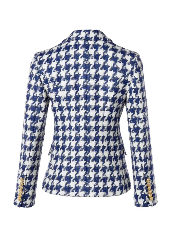 Women Knightsbridge Blazer Large Scale Navy Houndstooth Holland Cooper Tailoring Women Knightsbridge Blazer Large Scale Navy Houndstooth Holland Cooper Tailoring