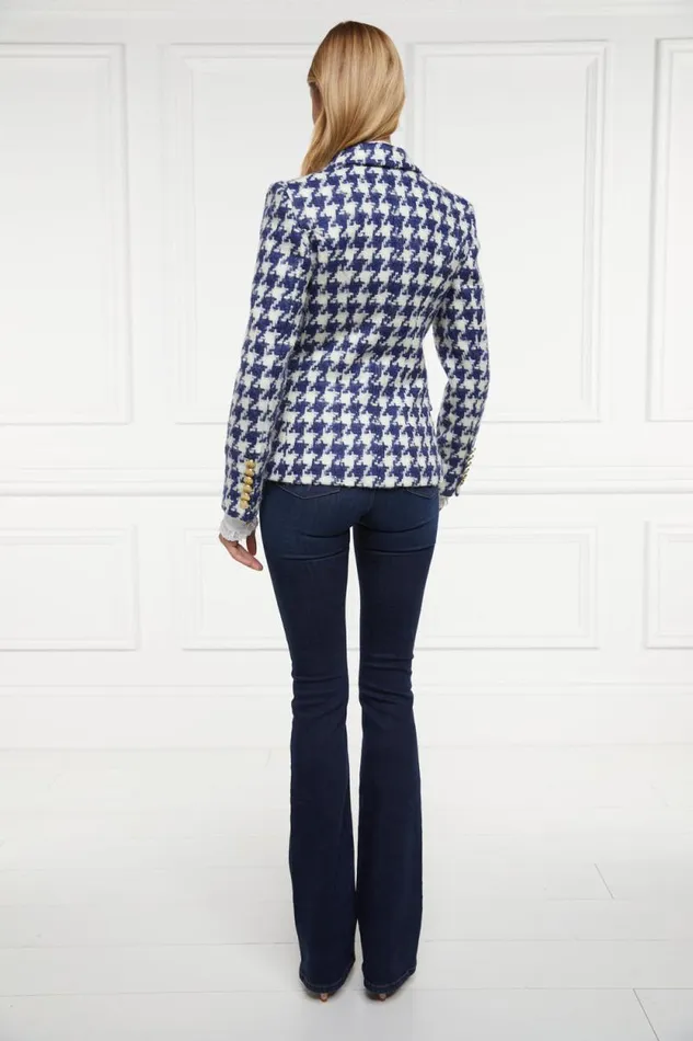 Women Knightsbridge Blazer Large Scale Navy Houndstooth Holland Cooper Tailoring Women Knightsbridge Blazer Large Scale Navy Houndstooth Holland Cooper Tailoring