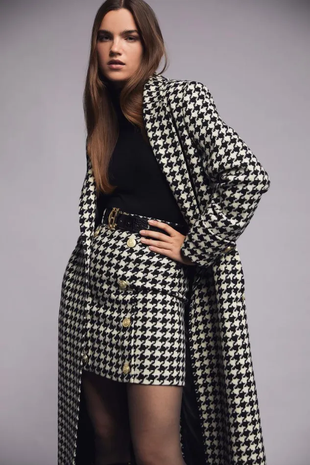 Women Knightsbridge Skirt Large Scale Houndstooth Holland Cooper Tailoring Women Knightsbridge Skirt Large Scale Houndstooth Holland Cooper Tailoring
