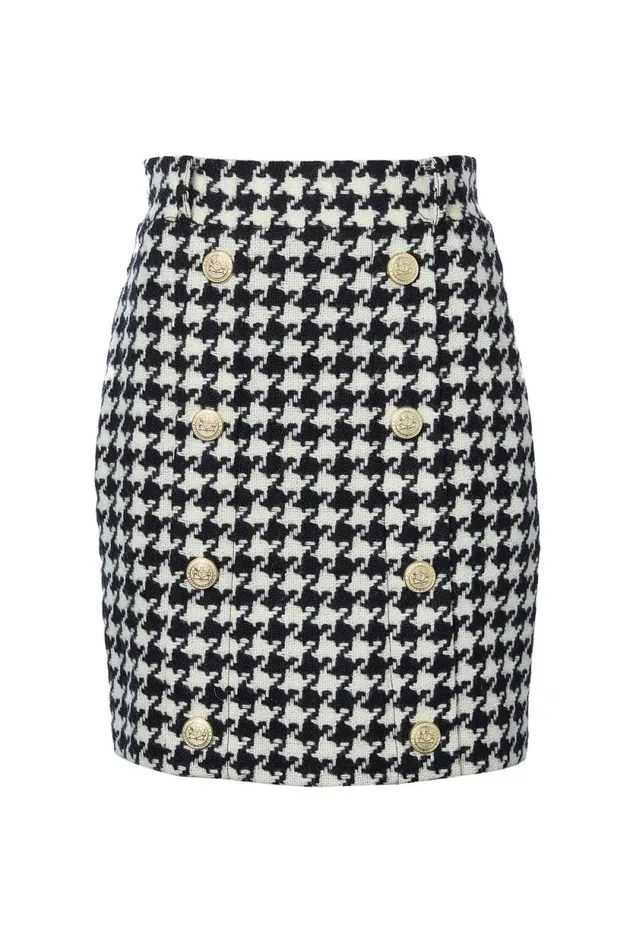 Women Knightsbridge Skirt Large Scale Houndstooth Holland Cooper Tailoring Women Knightsbridge Skirt Large Scale Houndstooth Holland Cooper Tailoring