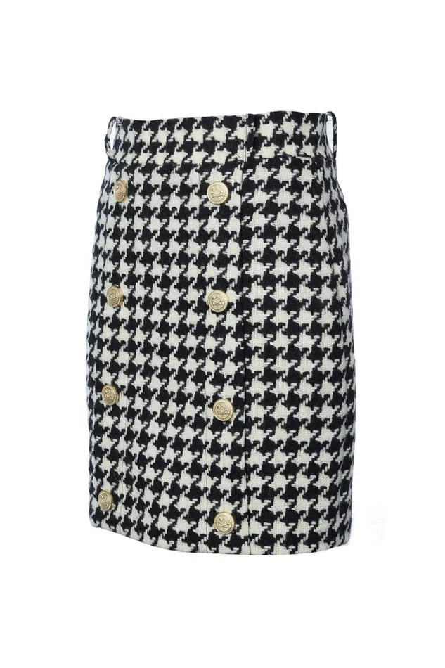 Women Knightsbridge Skirt Large Scale Houndstooth Holland Cooper Tailoring Women Knightsbridge Skirt Large Scale Houndstooth Holland Cooper Tailoring