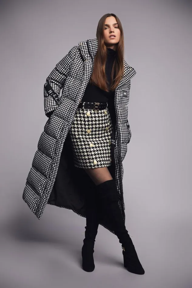 Women Knightsbridge Skirt Large Scale Houndstooth Holland Cooper Tailoring Women Knightsbridge Skirt Large Scale Houndstooth Holland Cooper Tailoring