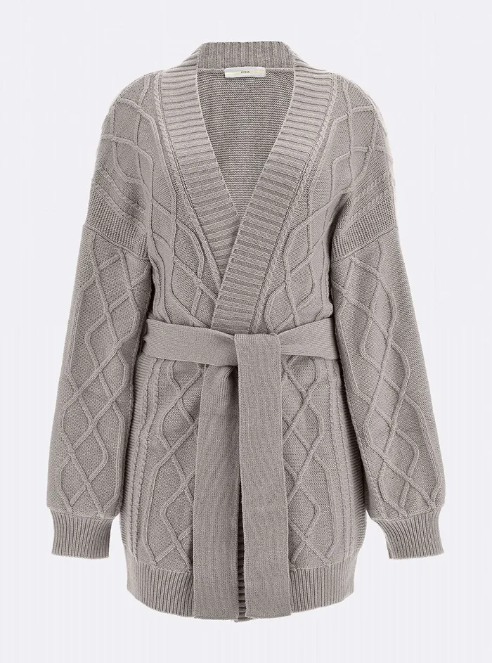 Women Knits and Sweaters GUESS Grey Edwige Cardigan Women Knits and Sweaters GUESS Grey Edwige Cardigan