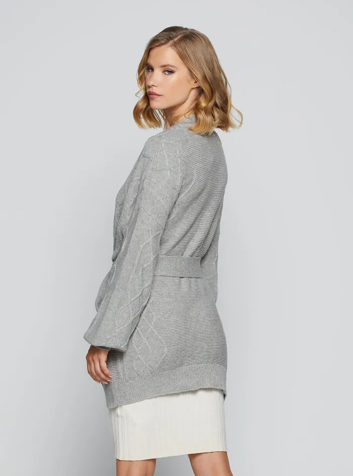 Women Knits and Sweaters GUESS Grey Edwige Cardigan Women Knits and Sweaters GUESS Grey Edwige Cardigan