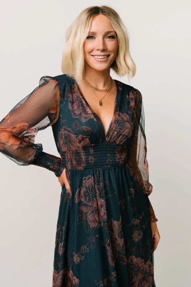 Women Layla Tulle Maxi Dress Copper Blue Metallic Baltic Born Maxi Dresses Women Layla Tulle Maxi Dress Copper Blue Metallic Baltic Born Maxi Dresses