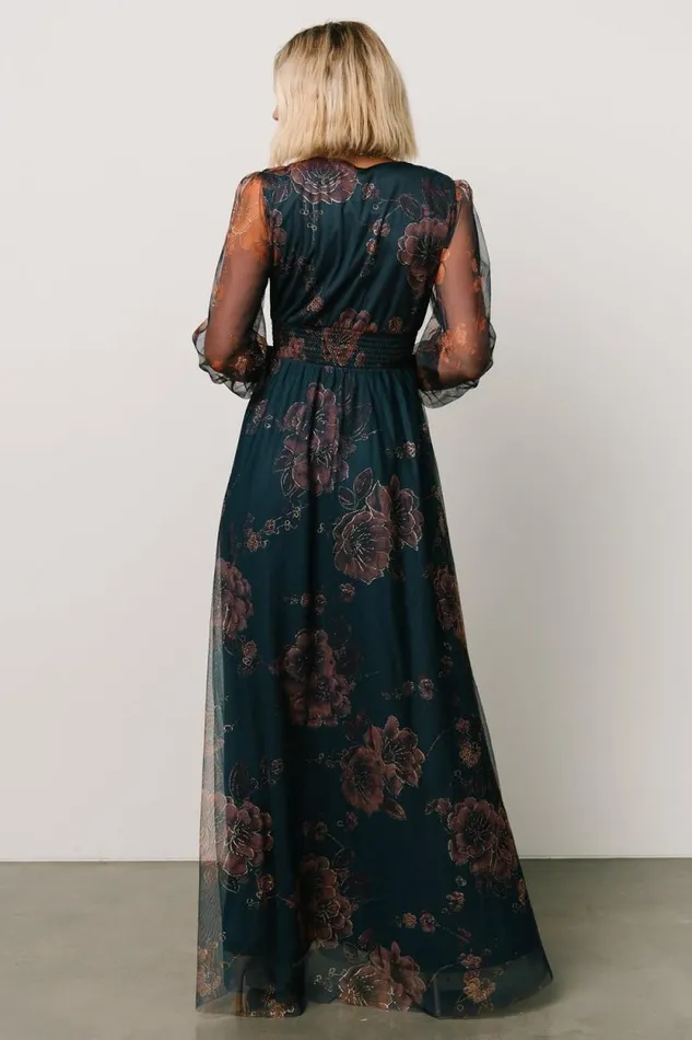 Women Layla Tulle Maxi Dress Copper Blue Metallic Baltic Born Maxi Dresses Women Layla Tulle Maxi Dress Copper Blue Metallic Baltic Born Maxi Dresses