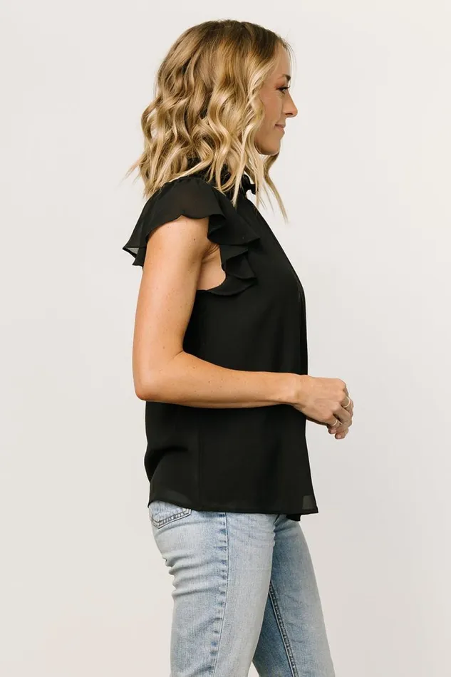 Women Leah Mock Neck Top Black Baltic Born Blouses and Shirts Women Leah Mock Neck Top Black Baltic Born Blouses and Shirts