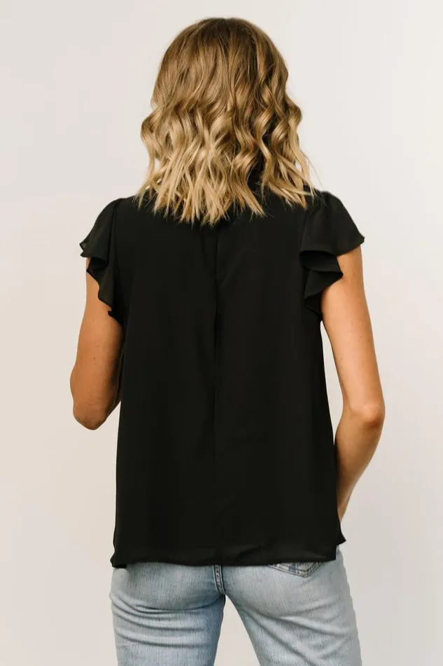 Women Leah Mock Neck Top Black Baltic Born Blouses and Shirts Women Leah Mock Neck Top Black Baltic Born Blouses and Shirts