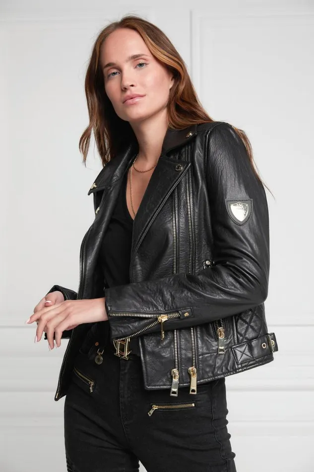 Women Leather Biker Jacket Black Holland Cooper Jackets Women Leather Biker Jacket Black Holland Cooper Jackets