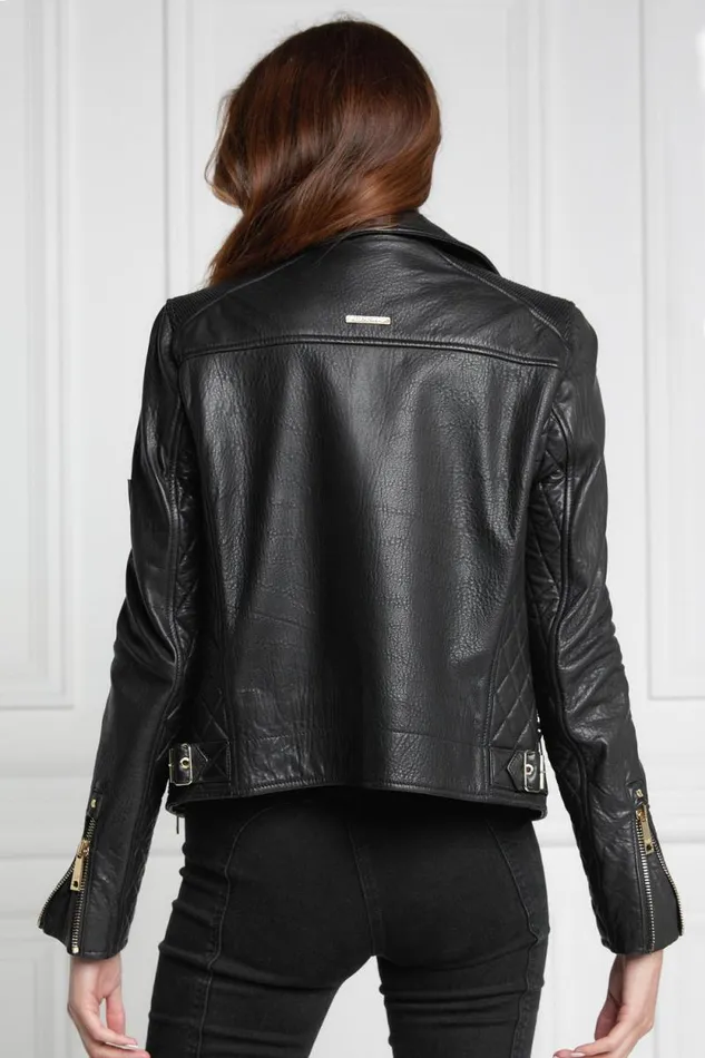 Women Leather Biker Jacket Black Holland Cooper Jackets Women Leather Biker Jacket Black Holland Cooper Jackets
