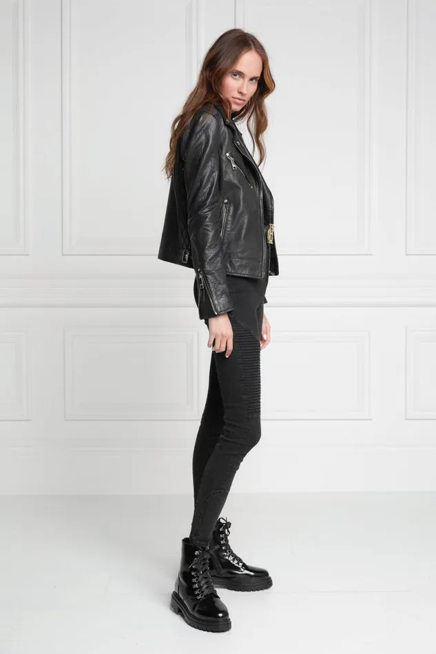 Women Leather Biker Jacket Black Holland Cooper Jackets Women Leather Biker Jacket Black Holland Cooper Jackets