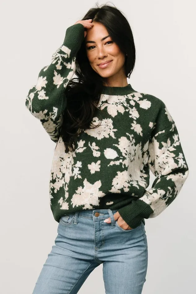 Women Legend Sweater Hunter Green Multi Baltic Born Sweaters